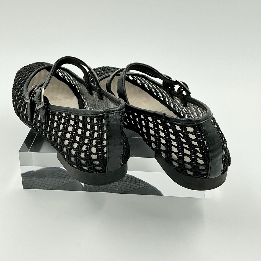 Cliffs White Mountain Size 8 Black Mesh Mary Jane Double Strap Flats NEW - Picture 7 of 13
